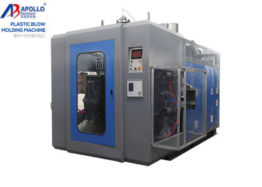 HDPE Auto Blow Moulding Machine , Blow Molding Equipment 10L Lubricant Oil Blue Bottle